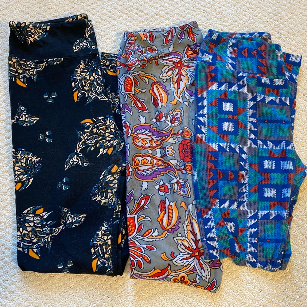 3 pairs of LuLaRoe leggings - One Size